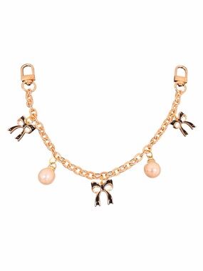 Coquette-Style Gold Tone Bag Charm Chain
